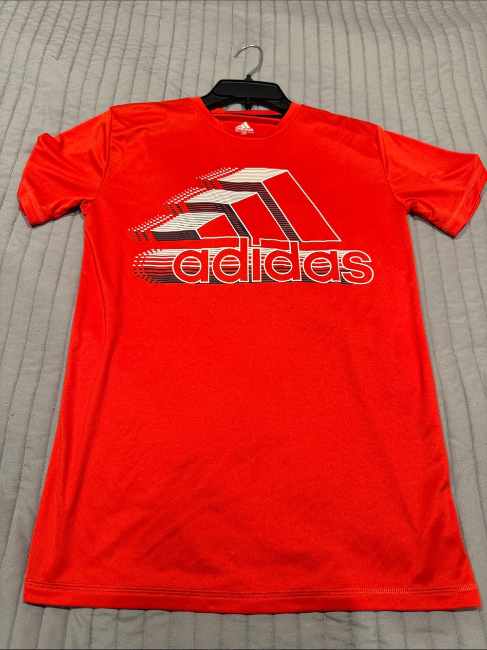 adidas Red Short Sleeve Graphic Logo Tee